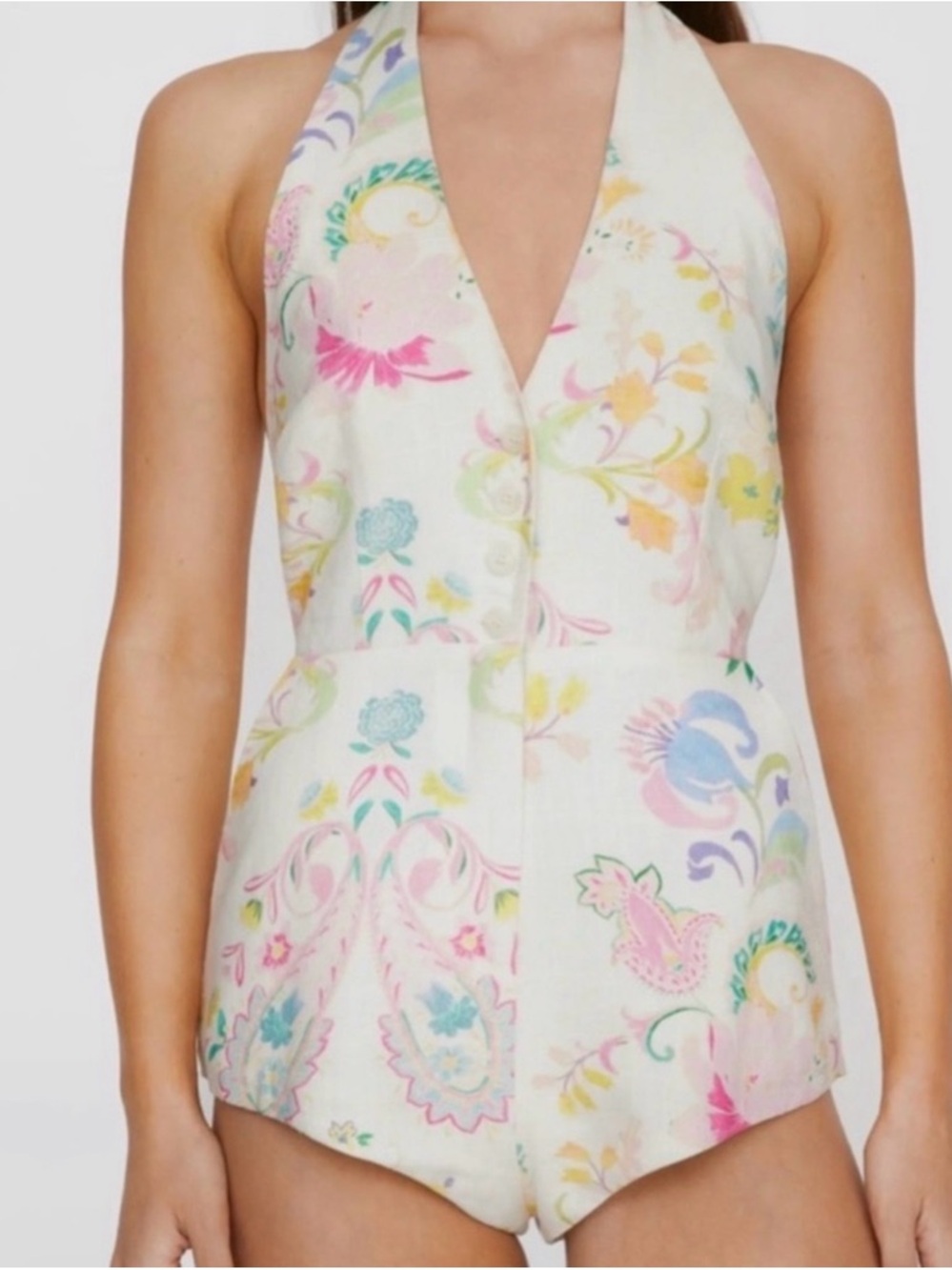 Nasty gal festival linen type romper